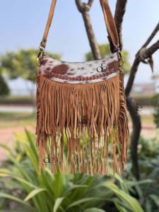 Women's Crossbody Handbag Suede <b>Leather</b> Fringe <b>Purse</b> Soft Stylish New Design Handmade Hot Selling Bags for Women - Product Image 5