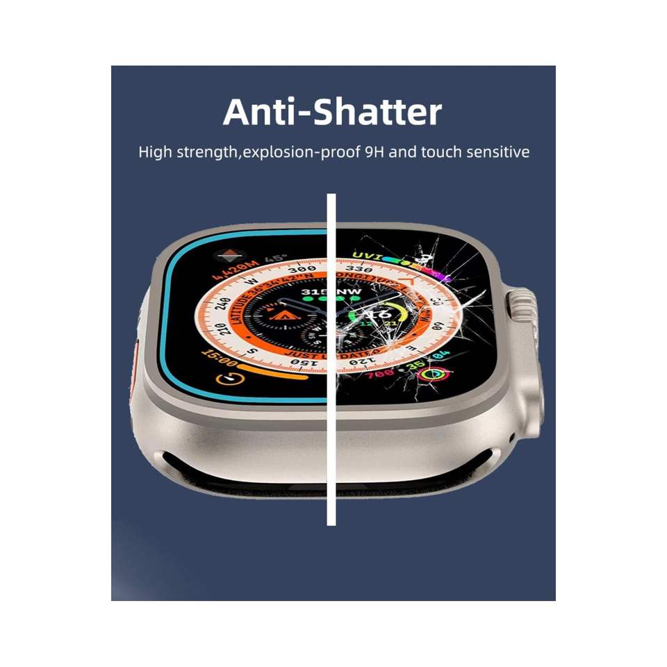 Apple Watch Ultra 49mm / Ultra 2 49mm Compatible Screen Protector Easy Installation Tempered Glass with Mounting Device