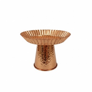 Support de présentation rond en cuivre pour desserts, support à cupcakes, plateau de présentation pour mariage, fête, décoration de la maison - Product Image 1