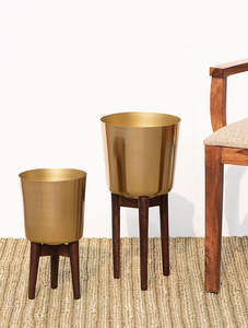 AK Brass Small mini metal iron hammered forginf planter flower vase pots tub for <b>table</b> desktop window home decor <b>car</b> decor - Product Image 2