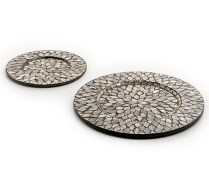 Plateau de décoration en résine de nacre Offre Spéciale, petit plateau de décoration, personnalisé, bon marché, café rond pour la maison, offre spéciale - Product Image 4