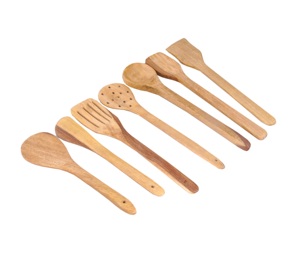 Cucharas de madera para servir y cocinar Juego de servidor de ensalada de madera de 2 KETCHENWAR ÚNICO HECHO A MANO - Product Image 3