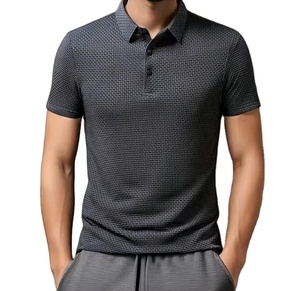 Nueva camisa de hombre de alta gama, súper transpirable, de color sólido, de secado rápido, diseño simple, informal, deportiva y de negocios. - Product Image 3