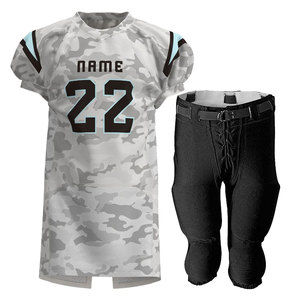 Ensemble de maillots de football américain 7V7 à manches courtes, taille plus, respirant, imprimé par sublimation, design personnalisé, 100% polyester, uniforme - Product Image 4