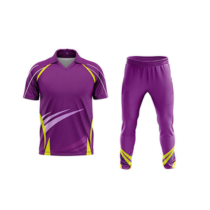 Ensembles de cricket imprimés par sublimation en Spandex/Coton de haute qualité, durables, pour hommes et femmes, personnalisables, grandes tailles, séchage rapide, 180g - Product Image 1