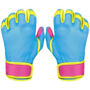 Gants de frappeur de baseball à manchette courte Protection des mains Fabricant de gants de frappeur de baseball en cuir Cabretta pour adultes - Product Image 2