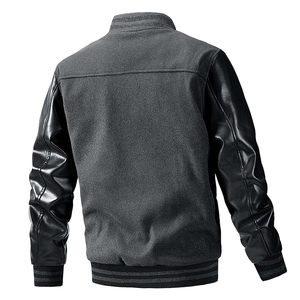 Mens Varsity College <b>Jacket</b> <b>Baseball</b> <b>Bomber</b> <b>Jacket</b> Vintage Sweatshirt Casual Unisex Streetwear Coats with Patch <b>Jackets</b> - Product Image 2