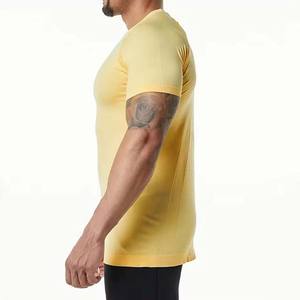 Camiseta informal de cuello redondo para hombre de estilo callejero de alta calidad 100% algodón transpirable cómoda manga corta Color sólido para - Product Image 3