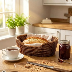 Panier à linge en rotin tressé à la main, écologique, avec couvercle, paniers de rangement faits à la main, naturels, modernes, multifonctionnels, Artex Green Earth Made - Product Image 2