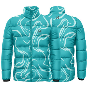 W4G เสื้อโค้ทขนเป็ดด้านหน้าพิมพ์ลายพรางสีล้วนมีซิปแนวทางการน้ำหนักเบาสวมใส่สบายทนทานต่อลมในฤดูหนาว - Product Image 6