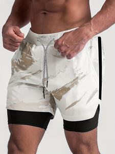 Shorts de sport respirants pour homme, taille élastique, camouflage, séchage rapide, légers, pour la course à pied et l'entraînement en salle de sport - Product Image 2