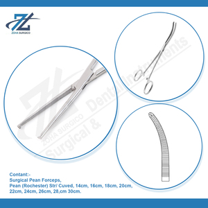 Kocher Ochsner 1x2 DE ACERO INOXIDABLE recto 18,0 cm conjunto de instrumentos quirúrgicos dentales fabricante Pakistán - Product Image 3