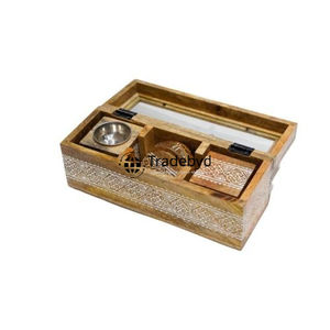 Tradebyd-Soporte de madera clásico con tapa extraíble para quemar incienso aromático en casa, cómodo y seguro - Product Image 4