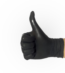 Gants de sécurité jetables de qualité médicale, en latex noir, usage général, personnalisables, sans poudre, ajustement confortable - Product Image 2