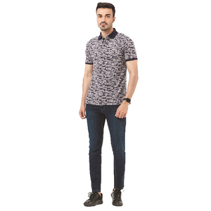 Polo de negocios de sublimación para hombre, estampado de tela personalizado con patrón sólido para verano, estilo informal de talla grande, hecho en Pakistán - Product Image 4