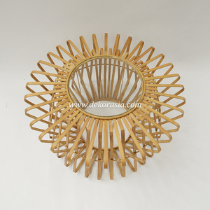 Handcrafted Bamboo Butterfly Coffee <b>Table</b> Unique Natural <b>Table</b> for Modern Home Interior Style - Product Image 4