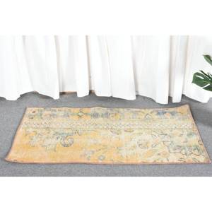 Alfombra de lana turca Vintage de 16x33 pies, diseño de retales amarillo y verde, técnica de tejido plano para decoración para sala de estar, respaldo de látex de 4m de ancho - Product Image 3