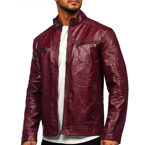 Veste en cuir pour homme de la meilleure qualité, design élégant, facile à porter, col montant, service OEM, prix de gros pour veste pour homme - Product Image 4