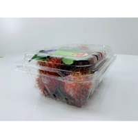 Boîte en plastique pliable transparente pour fruits, emballage alimentaire, impression de logo personnalisée, qualité alimentaire, provenant du Vietnam, plateau en plastique pour fruits