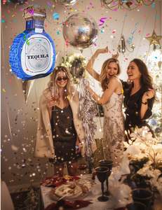 Piñata de Vino para Adultos con Antifaz, Confeti y Palo de Madera, Piñata Divertida para Adultos, Decoraciones para Fiestas Mexicanas de 21 Años - Product Image 1