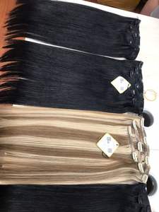 Cuticule Alignée Cheveux Humains Vietnamiens 100% Remy Clip-in Extension de Cheveux Double Dessiné de haute qualité - Product Image 4