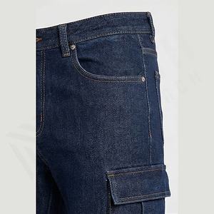 Jeans droits pour homme en denim de coton de haute qualité, non lavé, brut, à lisière, couleur personnalisée, collection hiver-automne - Product Image 5