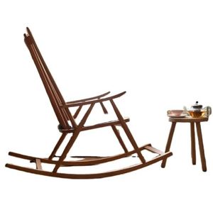 เก้าอี้โยกไม้สไตล์อเมริกันย้อนยุคมาใหม่ล่าสุดดีไซน์ยุโรปดีไซน์วินเทจ - Product Image 1