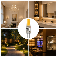 Ampoule LED G4 COB 1,7W 200LM AC/DC 12V sans scintillement, économie d'énergie, plastique, usage résidentiel, CRI>80, 15000H, certifiée CE