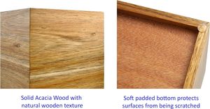 Soporte para utensilios de cocina, organizador decorativo para utensilios de cocina, soporte para ollas, madera maciza de acacia, almacenamiento para cubiertos, cubiertos - Product Image 6