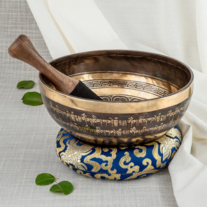 Bol chantant en bronze fait main de haute qualité pour la thérapie mentale, mantra du bouddhisme tibétain original, fabricant de bols chantants - Product Image 5