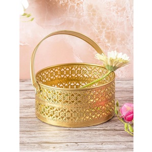 Golden <b>Hamper</b> <b>Baskets</b> for Diwali Christmas and <b>Easter</b> Decor With Great Quality at Wholesale Prices With Sizes 12 Inches - Product Image 6