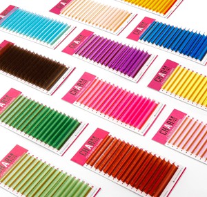 Kits de entrenamiento de extensiones de pestañas de neón UV, pestañas individuales que brillan en la oscuridad, caja de embalaje de pestañas de Vietnam, suministros, cinta adhesiva - Product Image 1