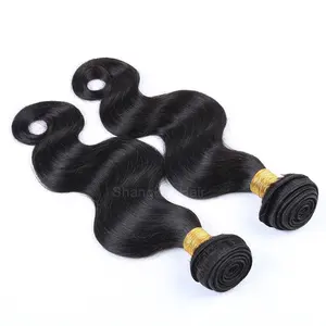 Manufacture Best Price Pixie Curls Human Hair Bundles Double Drawn Bundles Human Hair Raw Black Dark Colors Body Wave Bundle