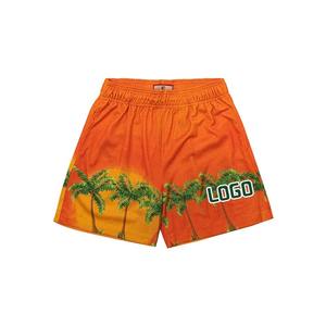 Pantalones cortos de sublimación de algodón 100% ecológicos para hombres Método de tejido no tejido - Product Image 4