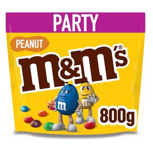 M&M's Peanut Bulk Pack Chocolate, chocolat croustillant avec un revêtement de sucre coloré, comme des bonbons, mélange pour fête, 1 x 800 g - Product Image 1