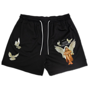 Vente de gros Logo personnalisé Oem 5 pouces entrejambe double couche Short en maille pour entraînement Short en maille à sublimation sur toute la surface - Product Image 3