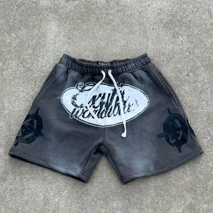 Shorts de sport pour hommes en coton uni de haute qualité, en gros, taille élastique, séchage rapide, fermeture à cordon, personnalisable, loisirs - Product Image 6