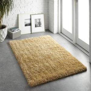 Alfombra Peluda Color Ocre Chicago de 9x12, Alfombra de Poliéster con Mechones para Sala de Estar - Product Image 2