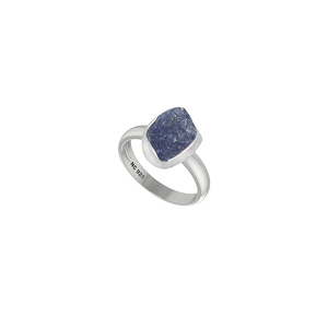 Bague brute unique en argent sterling 925 Réglage de la lunette Tanzanite Formes naturelles Bague d'énergie positive de style classique - Product Image 3