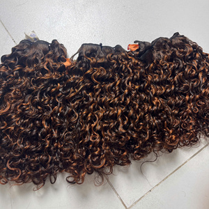 Cabello Humano Rizado Pixie, Trama Genius, Color Marrón Cobre Piano, Doble Trama, Cabello Virgen Vietnamita, Trama a Máquina - Product Image 6
