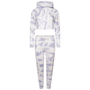 Survêtements Tie Dye à la mode pour femmes, Style Top court, prix de gros, survêtements élégants avec Design personnalisé - Product Image 1