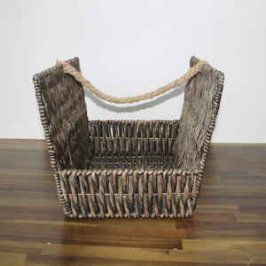 Artex Dong Thap Water Hyacinth Rustic Eco-Friendly Multifunction <b>Fireplace</b> Log <b>Basket</b> Durable Storage Carrier - Product Image 4