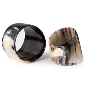 Vente en gros de serviette en corne de buffle décoration de table en gros porte-serviette rond de serviette en corne de boeuf de Noël - Product Image 4