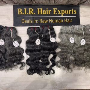 Peluca de materia prima de textura recta y ondulada de extensión de cabello humano gris indio de 14 pulgadas al por mayor con ventaja de estilismo - Product Image 2