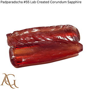 Padparadscha # 55 bolas de zafiro de corindón cultivado en laboratorio, sintético, de fusión por llama, gema simulada para corte lapidario - Product Image 3