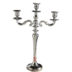 Silver Candelabra New Arrival Latest Design Polished <b>Candle</b> Stand Handmade Candelabra Elegant Metal <b>Candle</b> Holders Candelabra - Product Image 1