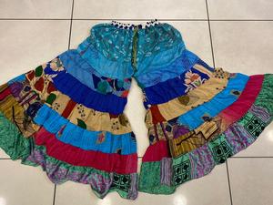 Pantalón Palazzo con estampado Floral bohemio de verano para mujer, cintura elástica atractiva, talla XL, seda con logotipo, comodidad usable - Product Image 5