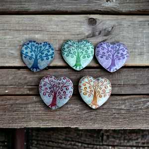 ชุดหัวใจทำจากหินสบู่ งานฝีมือ จำนวน 6 ชิ้น หินหัวใจตกแต่งธรรมชาติ งานแกะสลักแบบอินเดีย ของขวัญ ของตกแต่งบ้าน โรงแรม ของประดับตกแต่ง - Product Image 3