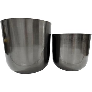 Jardinière élégante en chrome argenté pour une utilisation en intérieur/extérieur, durable, écologique, pour balcon, salon, décoration de jardin moderne - Product Image 5