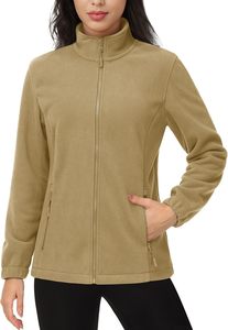 Chaquetas de lana con cremallera ligeras de talla grande para mujer Diseño de estampado de algodón conveniente para el invierno Calor Suavidad y comodidad - Product Image 2